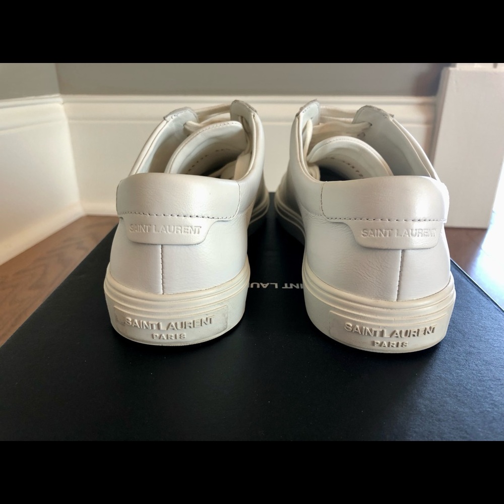 Saint Laurent Andy low top leather sneaker shoes white 36.5 6.5 YSL - Picture 3 of 6